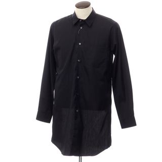 ブラックコムデギャルソン(BLACK COMME des GARCONS)の【中古】ブラックコムデギャルソン BLACK COMME des GARCONS コットン ロングシャツ ブラック【サイズL】【メンズ】(シャツ)