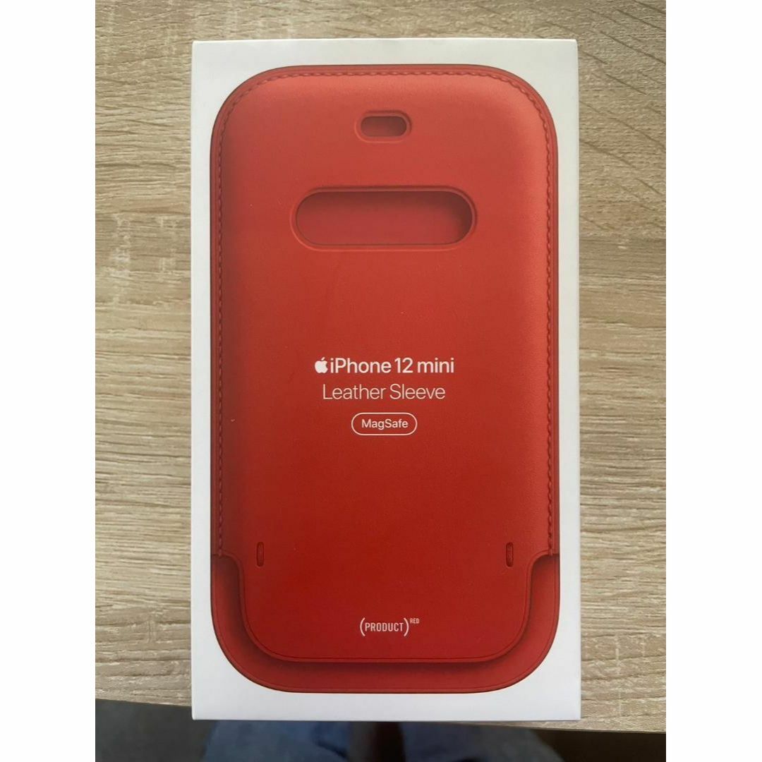 Apple(アップル)の純正品 iPhone12mini レザースリーブ 赤 MHMR3FE/A スマホ/家電/カメラのスマホアクセサリー(iPhoneケース)の商品写真