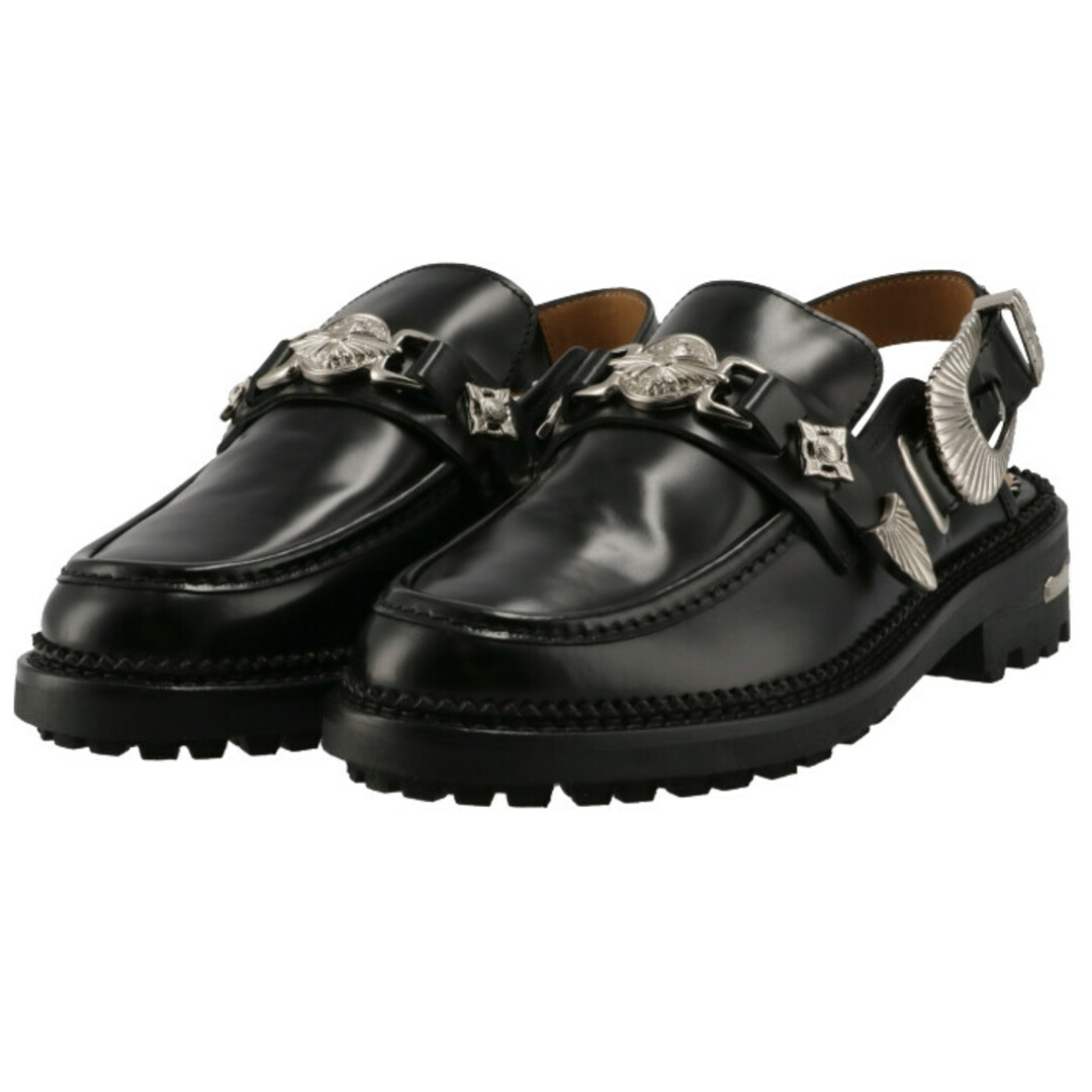 TOGA PULLA(トーガプルラ)のトーガ プルラ TOGA PULLA メタル ミュール ローファー フラットシューズ レディース 靴 ブラック AJ1070  9021 レディースの靴/シューズ(ミュール)の商品写真