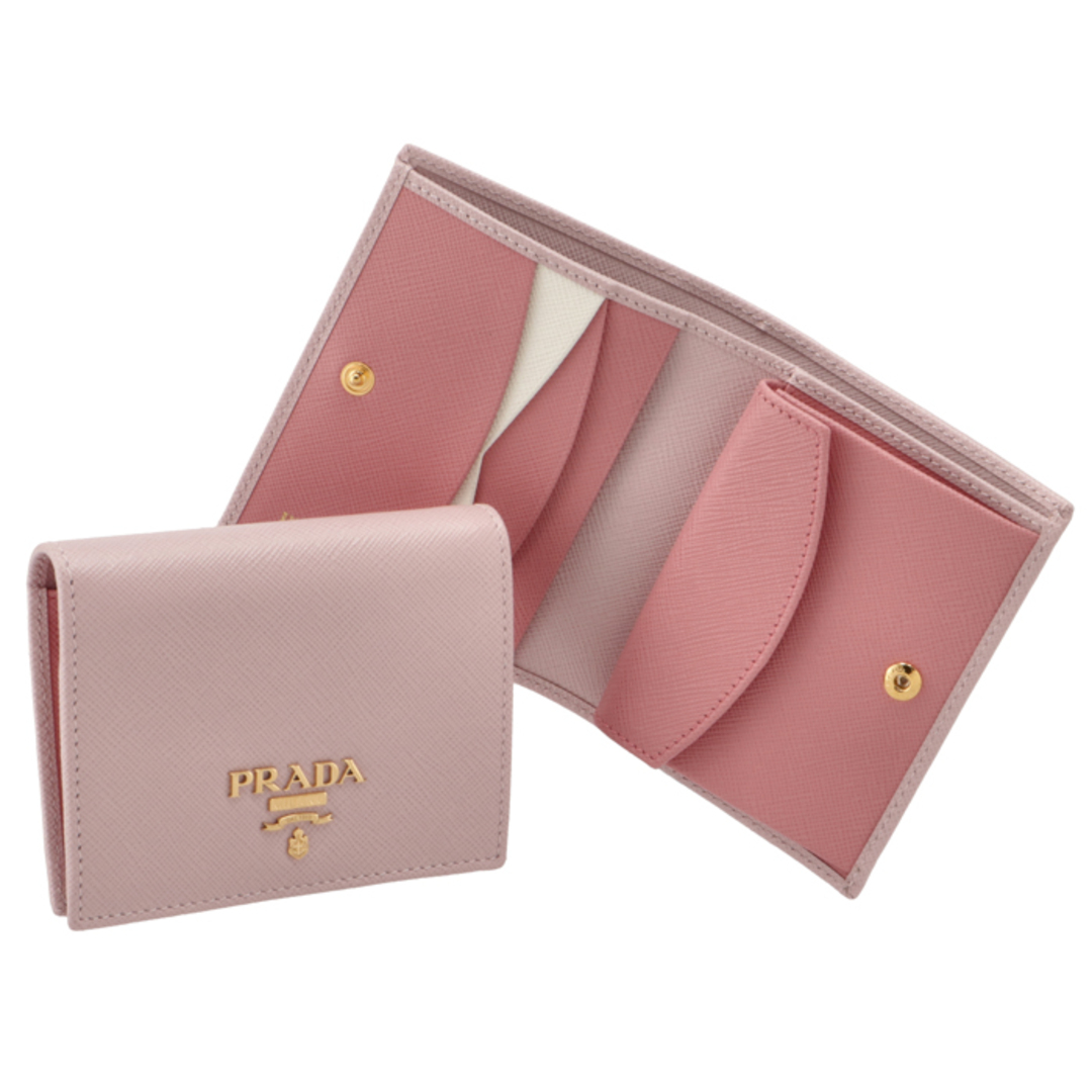 PRADA ミニコンパクト財布　正規品　ピンク