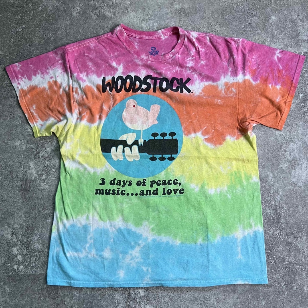 MUSIC TEE(ミュージックティー)のビンテージ ウッドストック tシャツ タイダイ 古着 woodstock メンズのトップス(Tシャツ/カットソー(半袖/袖なし))の商品写真
