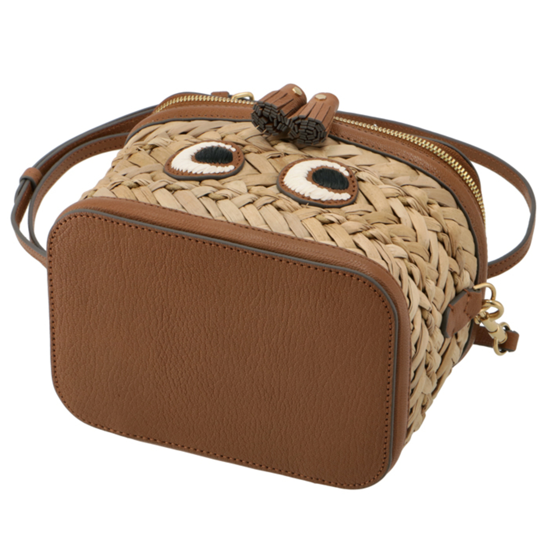アニヤ ハインドマーチ ANYA HINDMARCH ショルダーバッグ eyes ミニ カゴバッグ ブラウン系 165259
