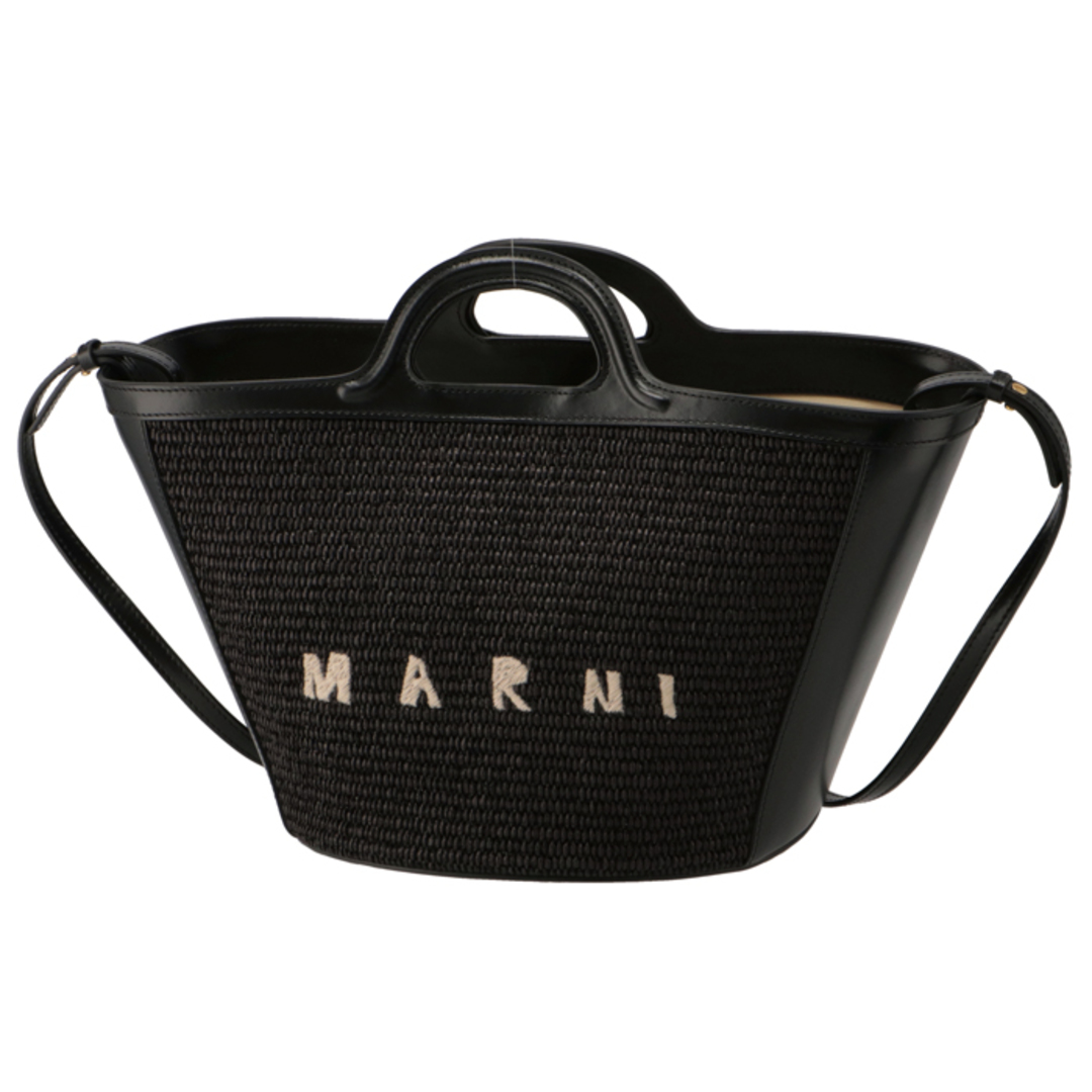 MARNI マルニ  ラフィア スモール トートバッグ　黒