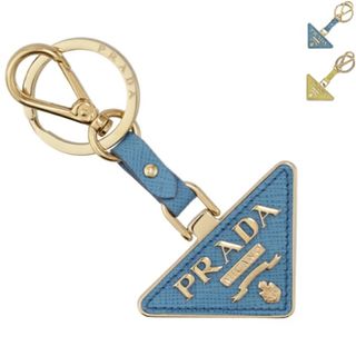 プラダ(PRADA)のプラダ PRADA サフィアーノ トライアングル レザー キーホルダー キーリング 1PP128 053(キーホルダー)