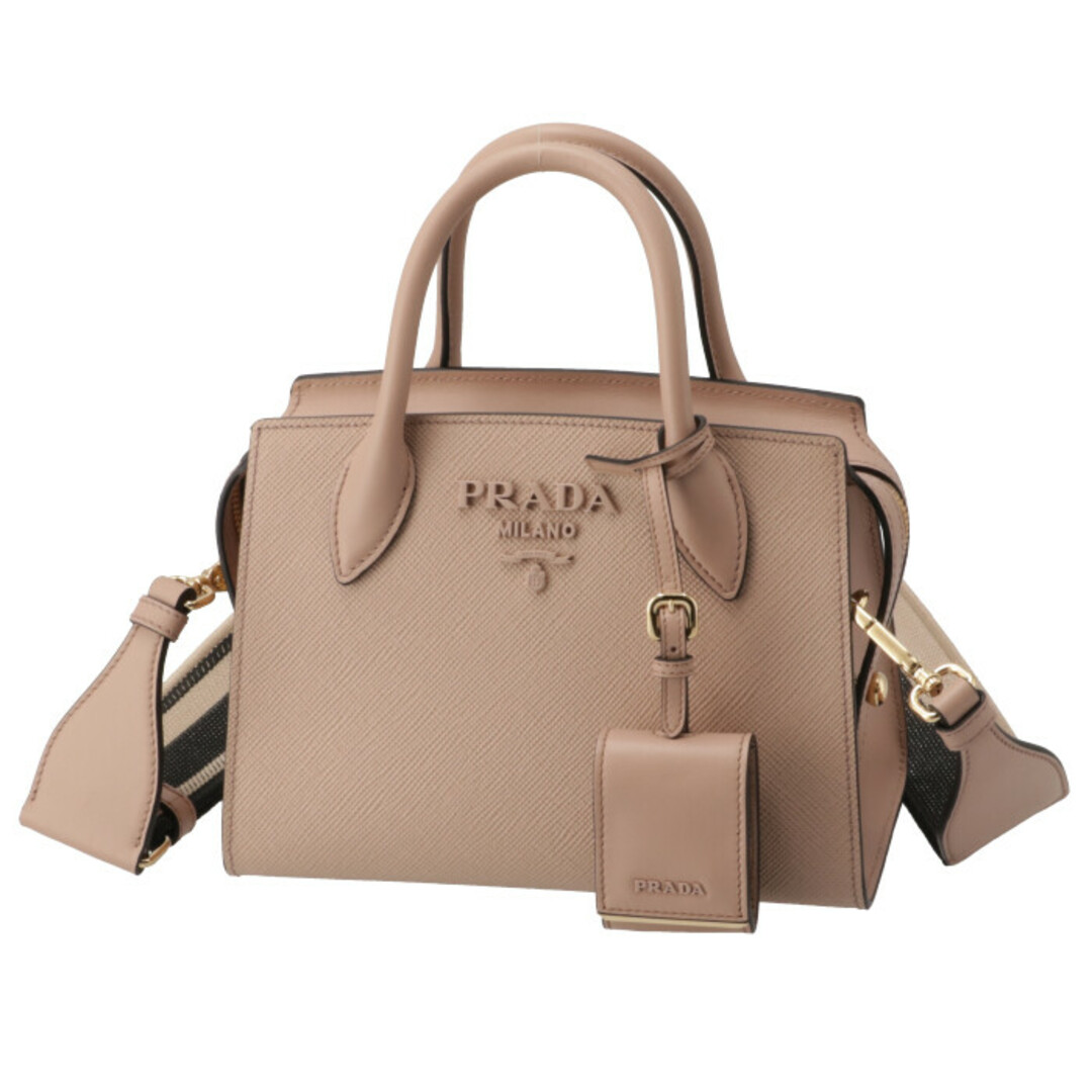 PRADA - プラダ PRADA トートバッグ サフィアーノ モノクローム PRADA - プラダ PRADA トートバッグ サフィアーノ モノクローム