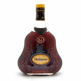 ヘネシー(ヘネシー)の古酒 ブランデー コニャック ヘネシー X.O クリアボトル 金キャップ 箱付き(ブランデー)