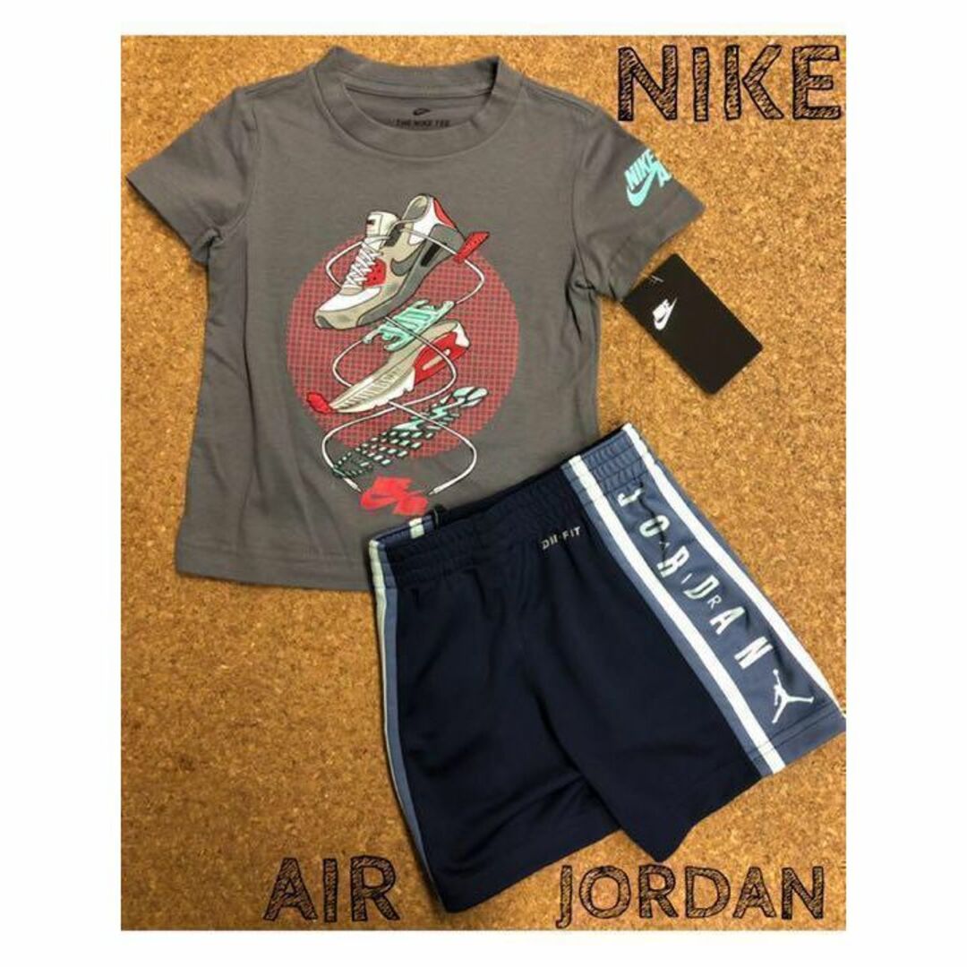 NIKE(ナイキ)のNIKE AIR JORDAN セットアップ　新品　サイズ　90 キッズ/ベビー/マタニティのベビー服(~85cm)(その他)の商品写真