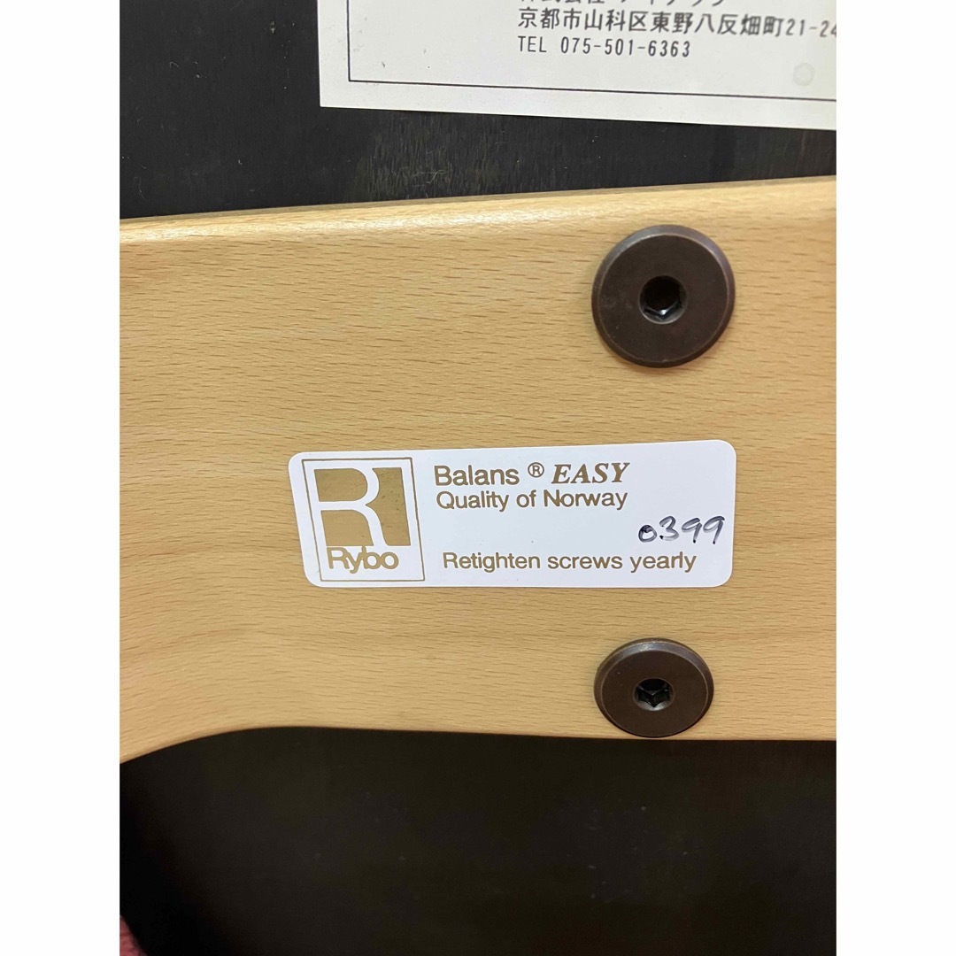 リボ　Rybo  バランスチェア　Balans EASY ピンク　カバー付き 3