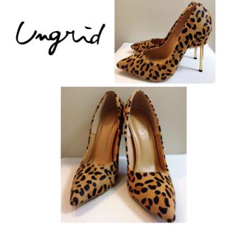 アングリッド(Ungrid)の美品♡アングリッド♡ハラコレオパード パンプス♡(ハイヒール/パンプス)