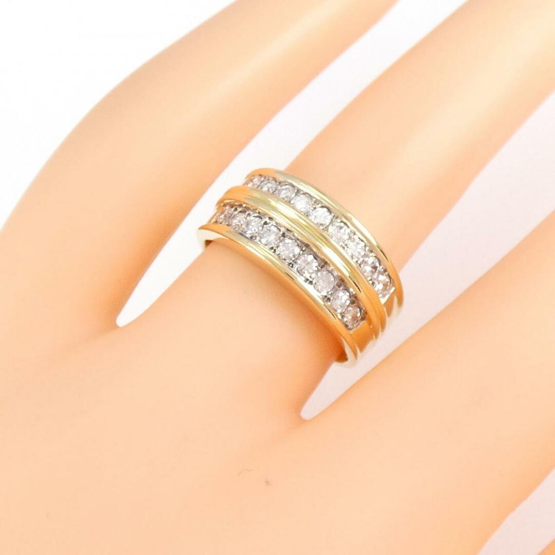 K18YG/K18WG ダイヤモンド リング 0.44CT レディースのアクセサリー(リング(指輪))の商品写真