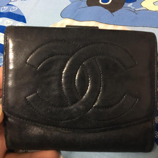 シャネル(CHANEL)のCHANEL シャネル 二つ折り財布 ブラック(財布)
