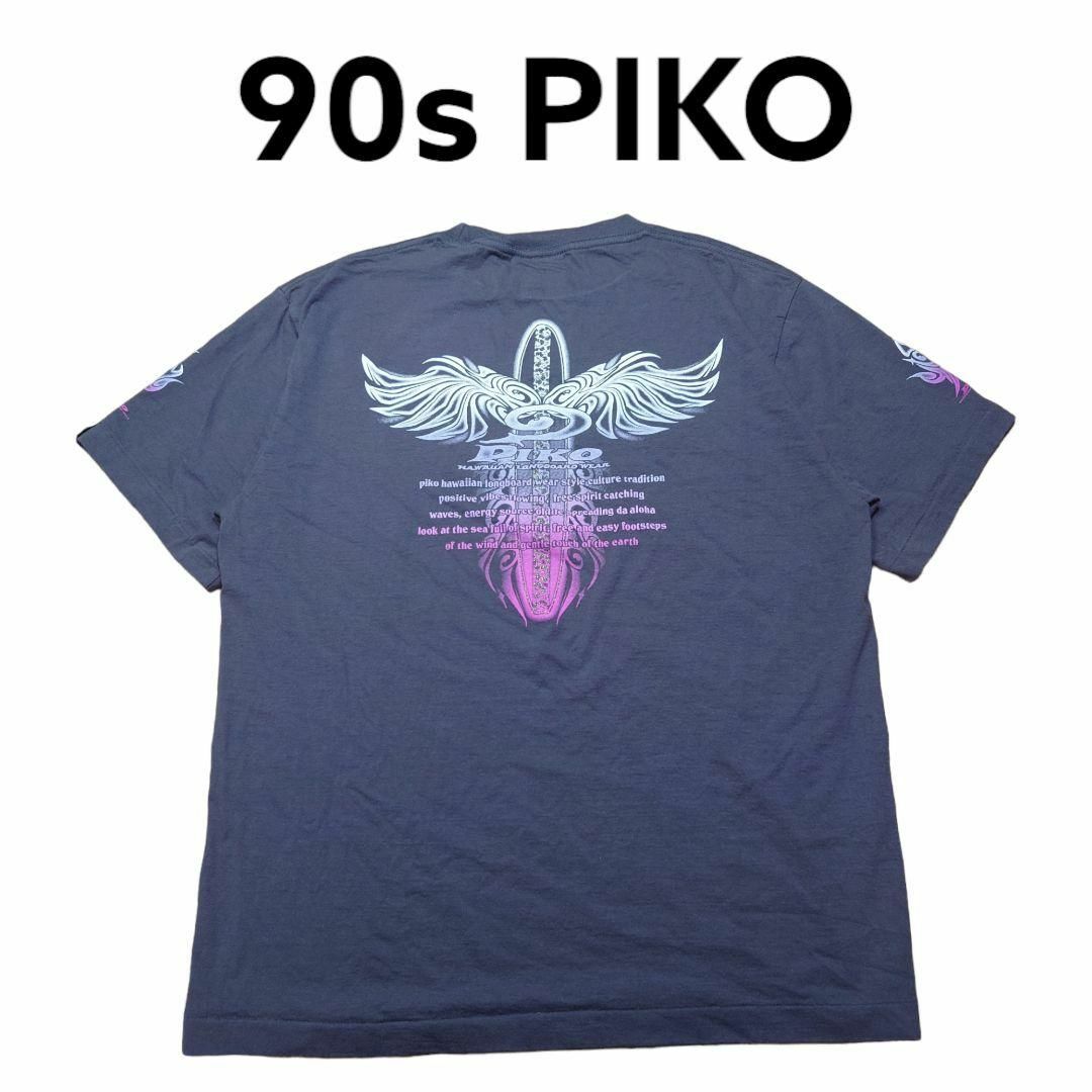 90s PIKO　ビッグプリント　Tシャツ　シングルステッチ　ピコ