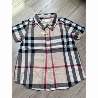 バーバリー(BURBERRY)のバーバリーキッズ　バーバリーチェック　シャツ　2Y 92cm(Tシャツ/カットソー)