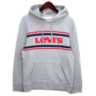 リーバイス(Levi's)のリーバイス ライン ロゴ スウェット パーカー プルオーバー 薄手 グレー S(パーカー)