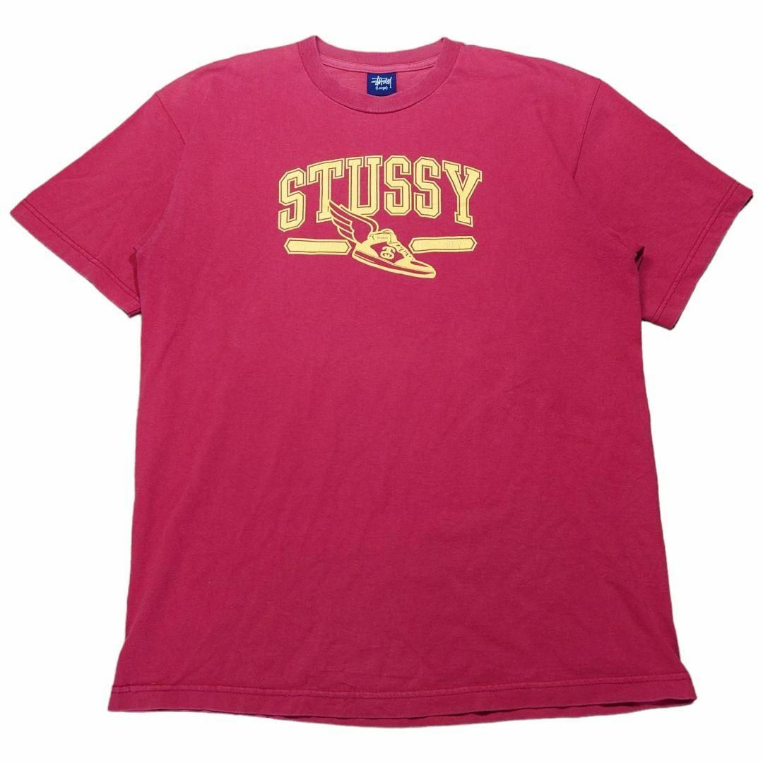 STUSSY(ステューシー)の90s STUSSY　ウイングフットビッグプリント　Tシャツ　古着　ステューシー メンズのトップス(Tシャツ/カットソー(半袖/袖なし))の商品写真