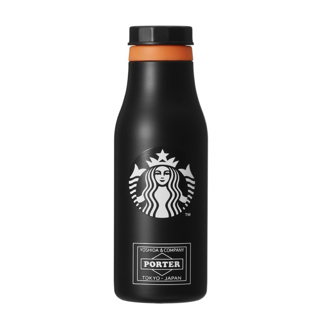 Starbucks - スタバ ポーター ステンレスロゴボトル ブラック 473mlの