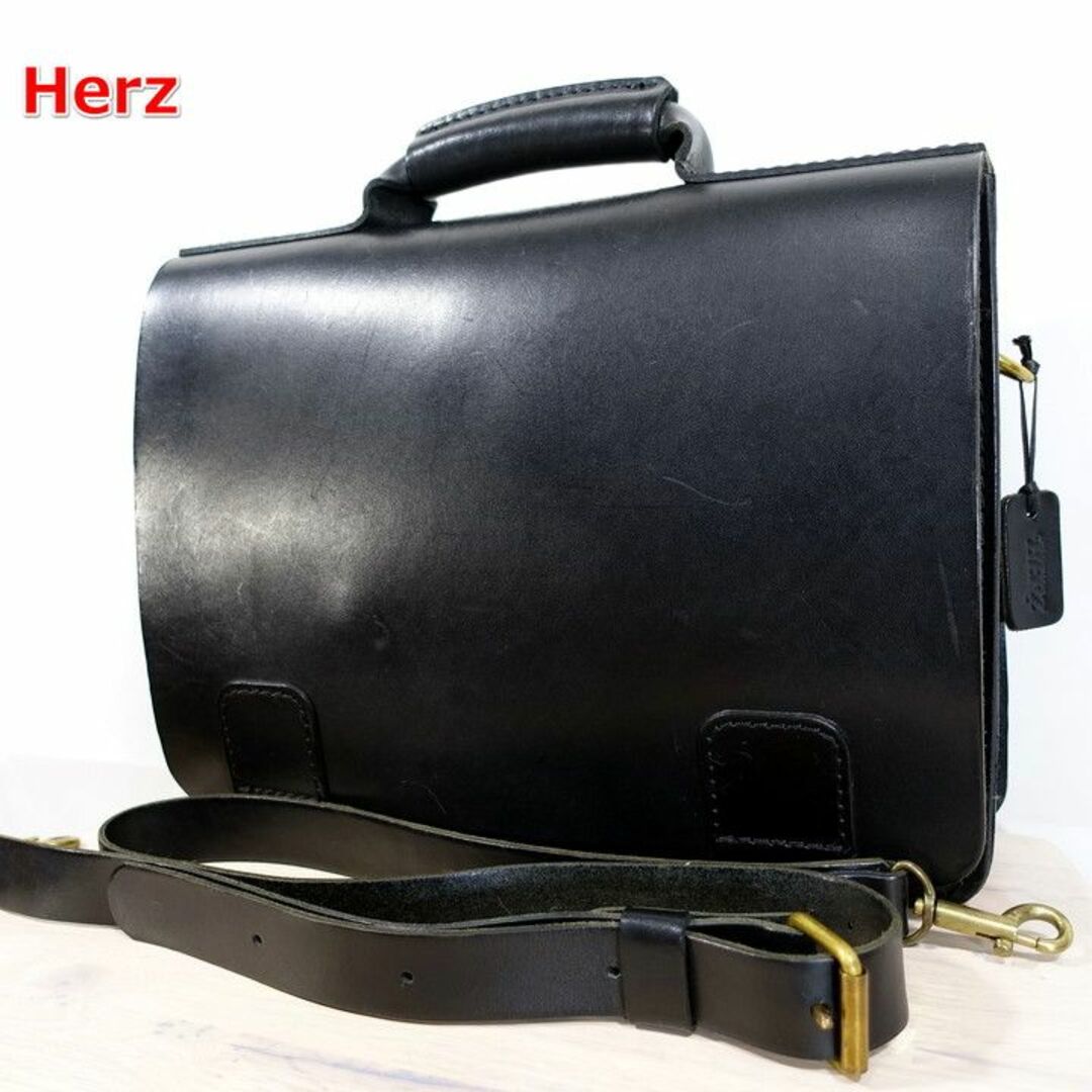 【定番】ヘルツ　総かぶせ・横型2wayビジネスバッグ(BC-13)　Ｌ　Herz
