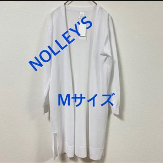 ノーリーズ(NOLLEY'S)の1142 NOLLEY’S ノーリーズ　天竺ロングはおりオフホワイト M 新品(カーディガン)