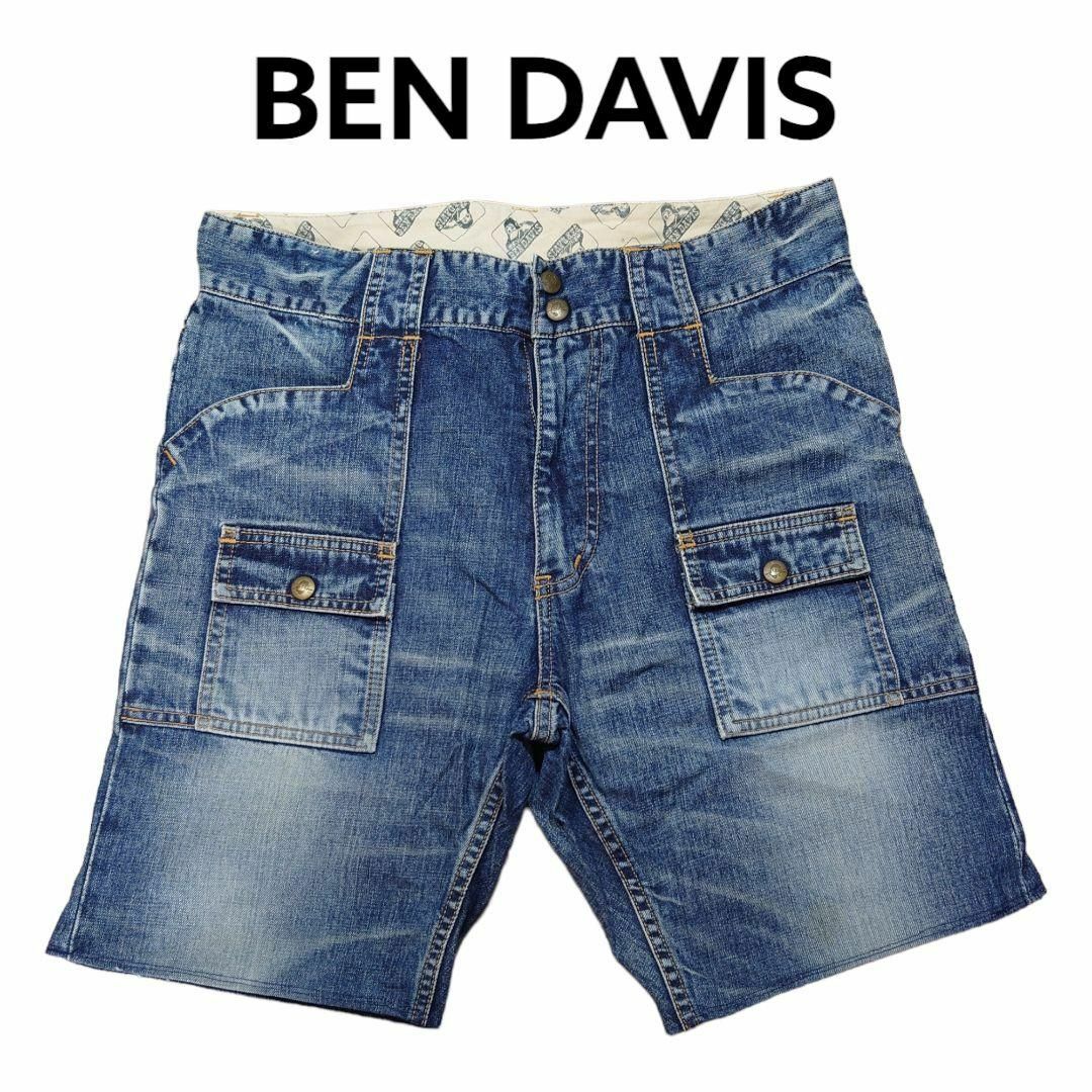 BEN DAVIS(ベンデイビス)のBEN DAVIS　デニムショートパンツ　ベンデイビス　ハーフパンツ　古着 メンズのパンツ(ショートパンツ)の商品写真