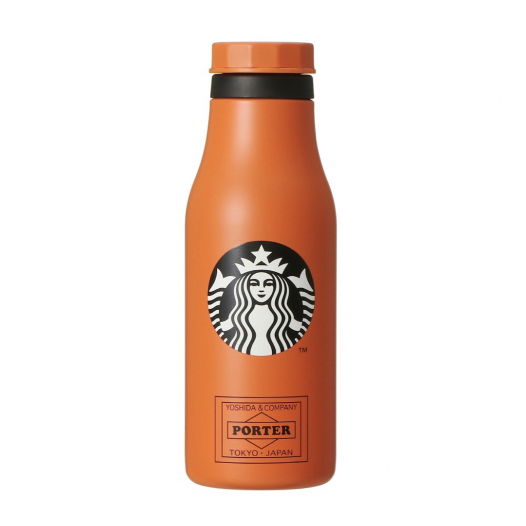 スタバ ポーター ステンレスロゴボトル オレンジ 473ml - タンブラー