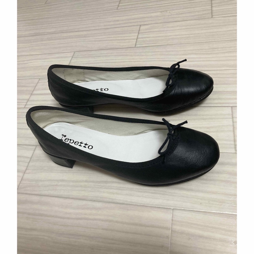 美品】repetto/レペット バレーシューズ レザー 黒 23㎝- 美品】repetto/レペット バレーシューズ レザー 黒 23㎝-