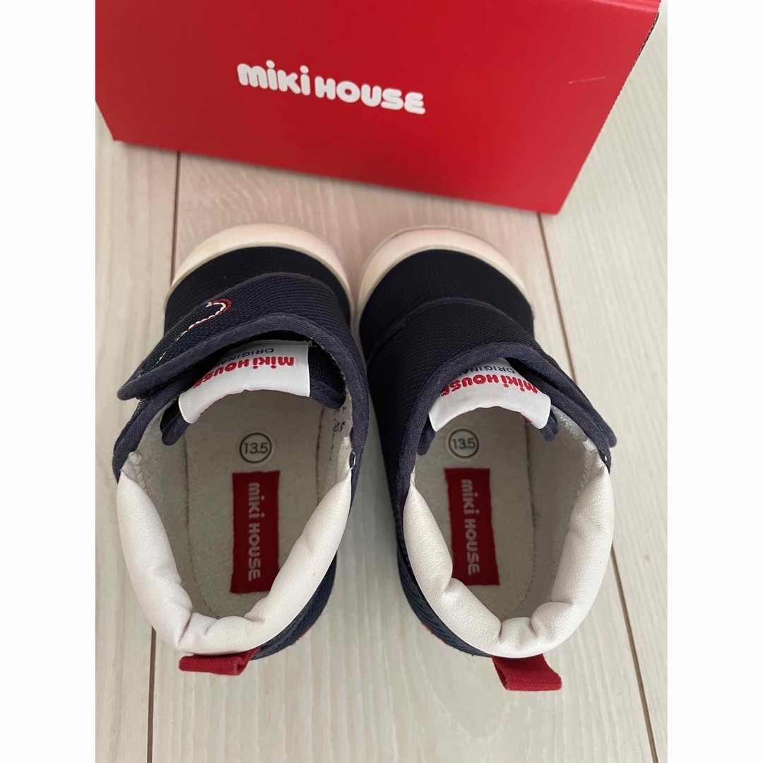 mikihouse(ミキハウス)のミキハウス　ファーストシューズ　ネイビー　13.5㎝ キッズ/ベビー/マタニティのベビー靴/シューズ(~14cm)(スニーカー)の商品写真