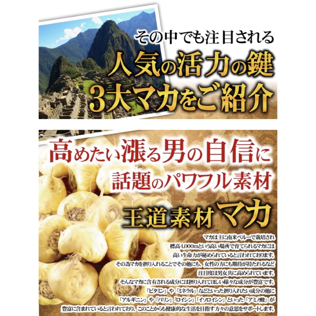 【24時間以内発送】13種マカ 豪快オールスター 大容量 約6か月分 × 1袋 食品/飲料/酒の健康食品(その他)の商品写真