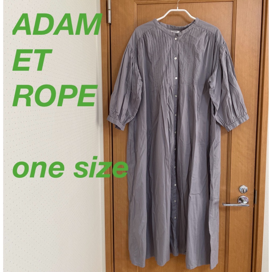 ADAM ET ROPE✴︎バンドカラーシャツワンピース