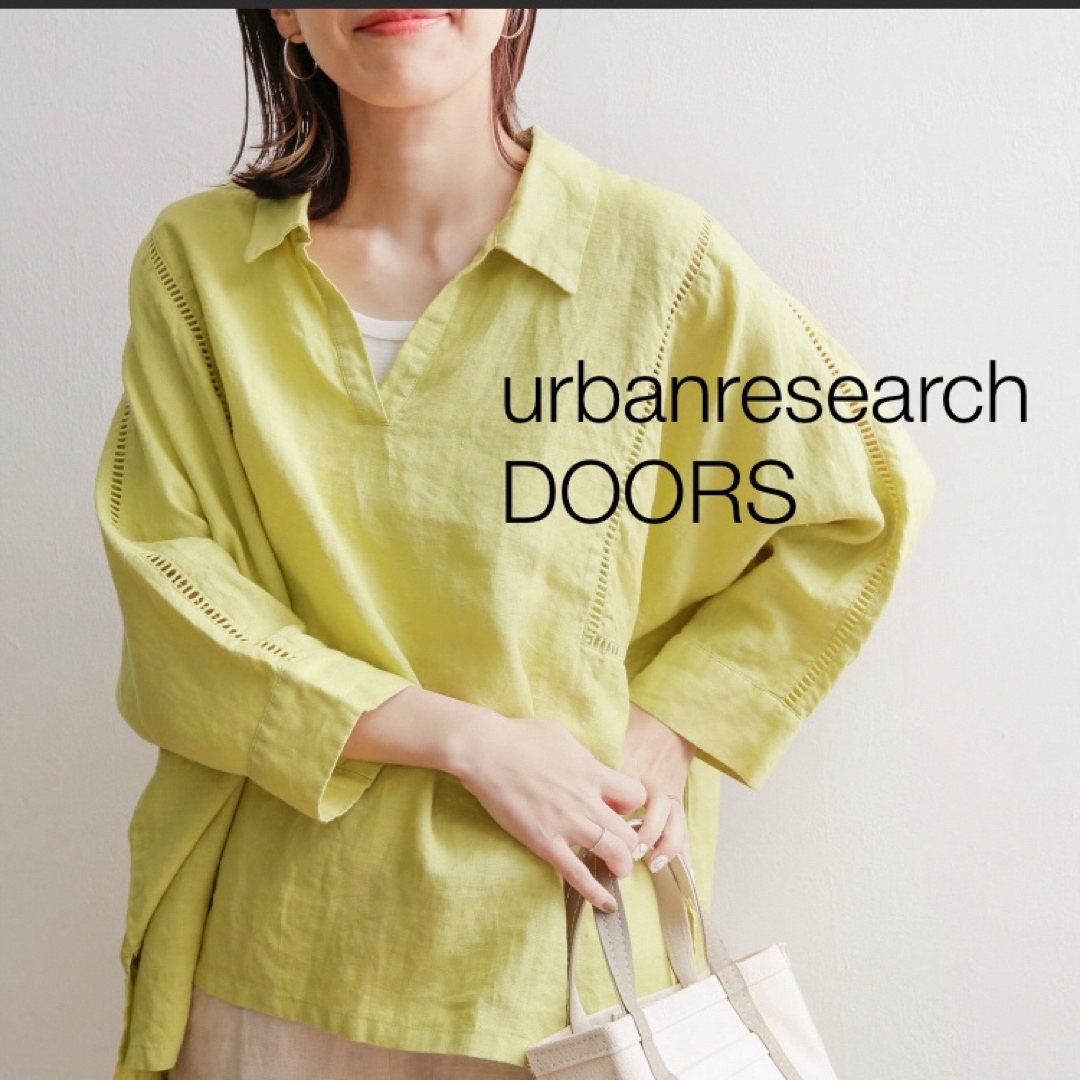 URBAN RESEARCH DOORS(アーバンリサーチドアーズ)の★アーバンリサーチドアーズ★リネンレーストリミングプルオーバーシャツ  レディースのトップス(シャツ/ブラウス(長袖/七分))の商品写真