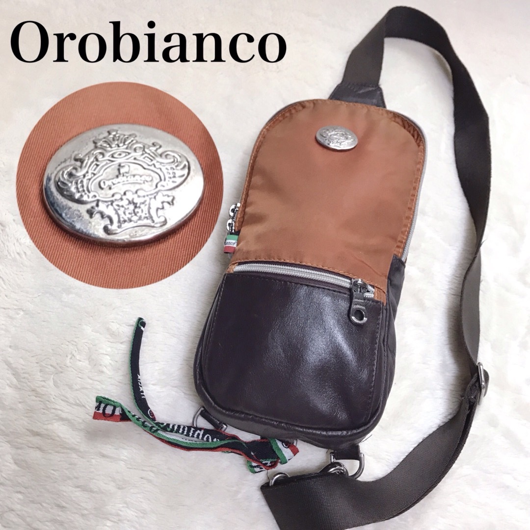 ［美品］オロビアンコ　レザー　ボディバッグ　orobianco