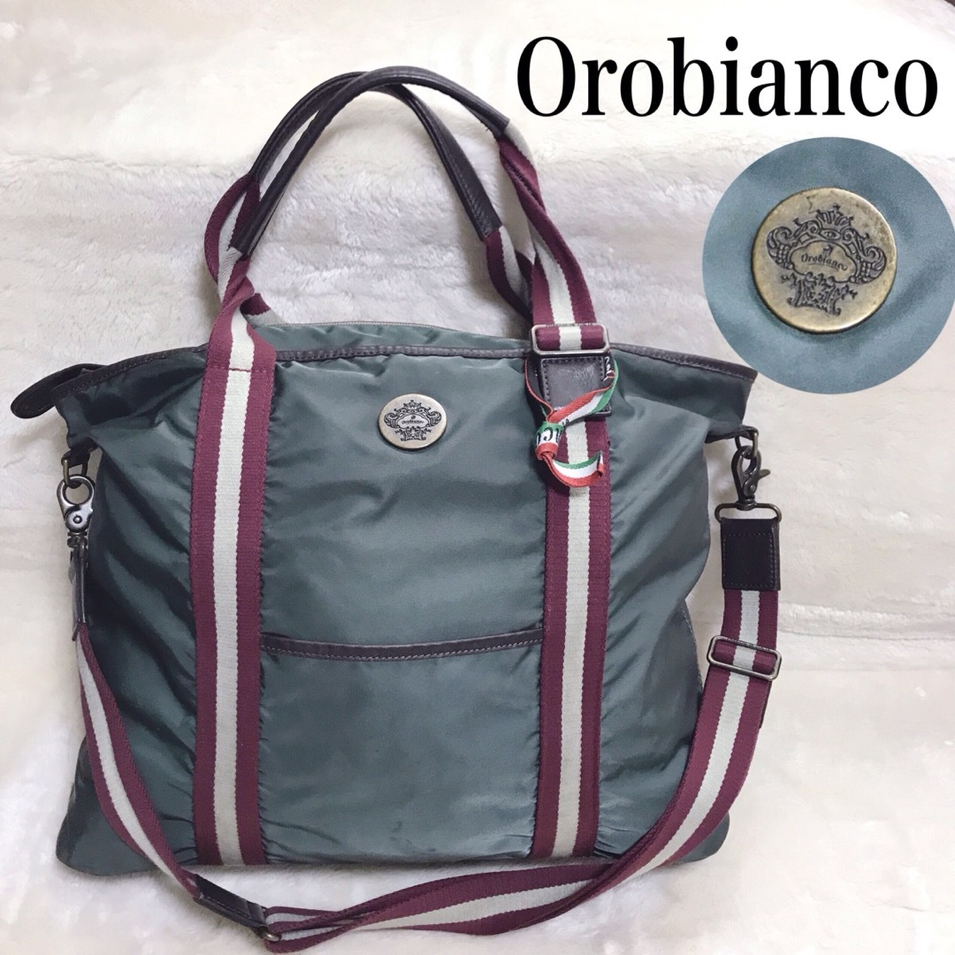 美品 Orobianco 大容量 2way トートバッグ ショルダーバッグ