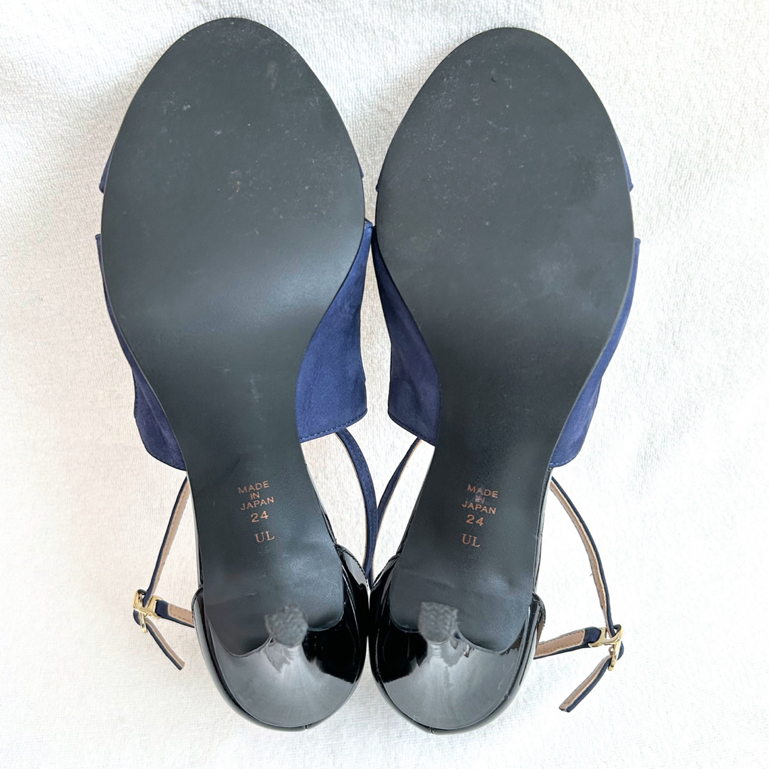 DIANA(ダイアナ)のダイアナ 24cm クロスストラップサンダル ネイビー×ブラック 紺 黒 日本製 レディースの靴/シューズ(サンダル)の商品写真