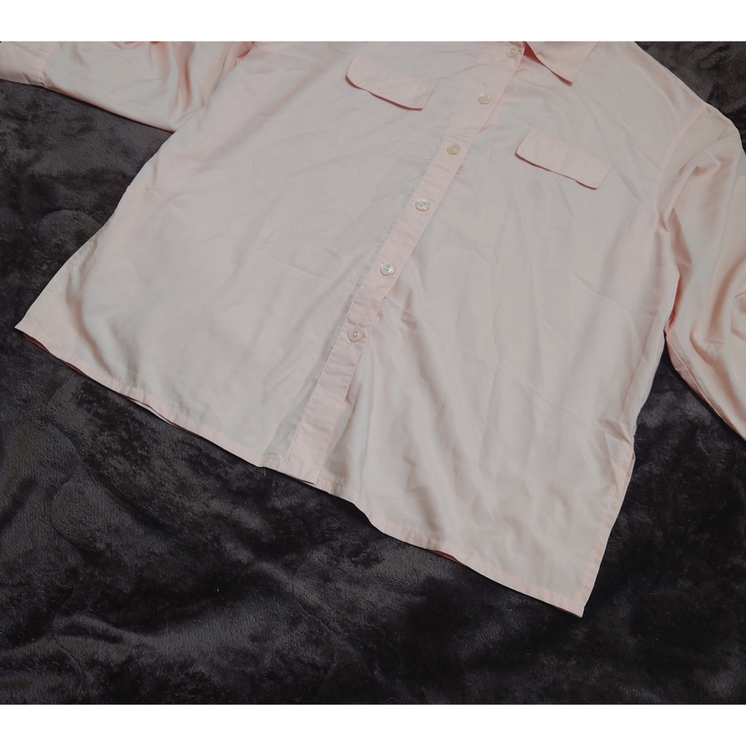 ellesse(エレッセ)のEllesaison レディース ボタンダウンシャツ 長袖 ピンク XL LL レディースのトップス(シャツ/ブラウス(長袖/七分))の商品写真