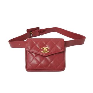 CHANEL - CHANEL シャネル キャビアスキン マトラッセ ウエストポーチ