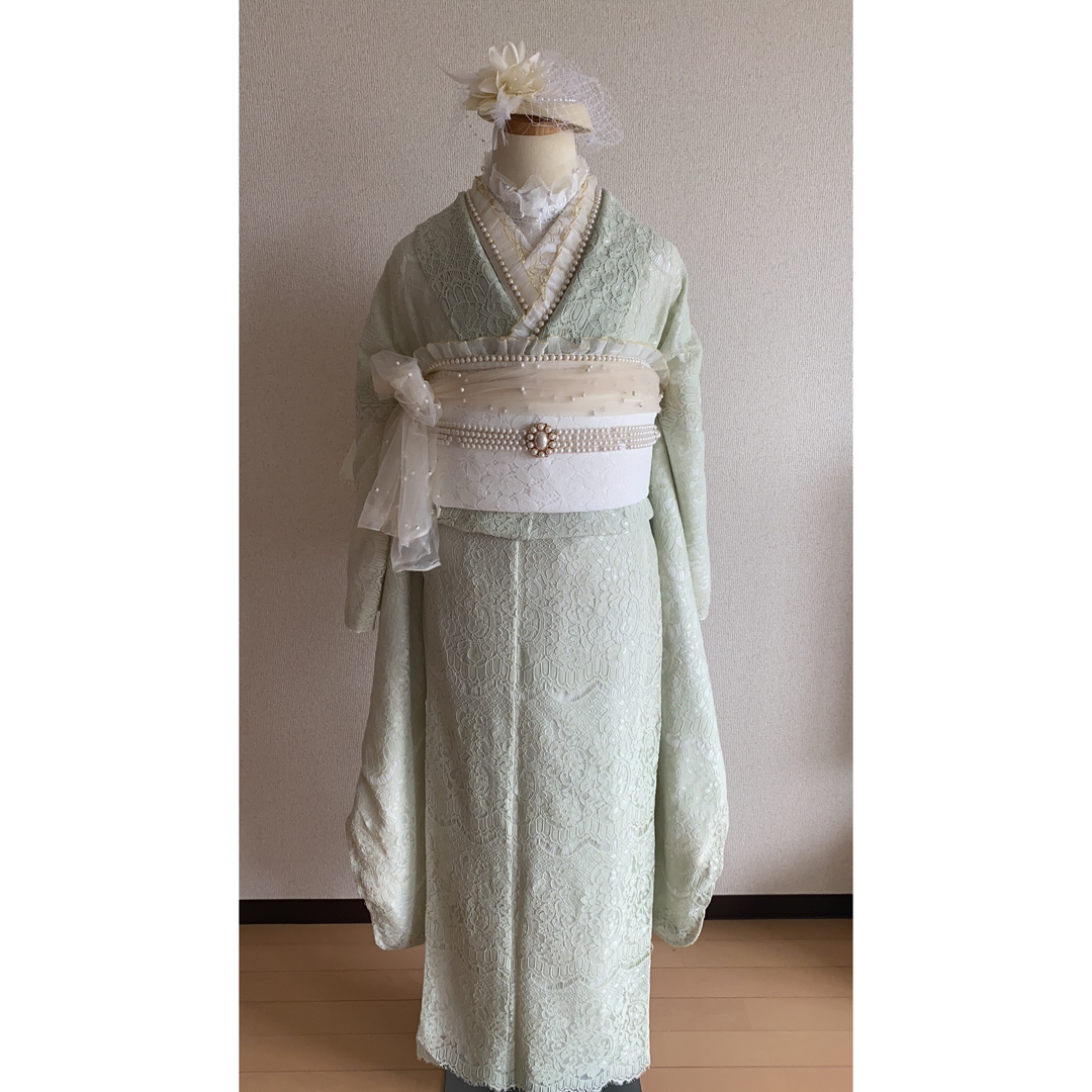 軽量+ストレッチ性+吸水速乾 新品 総刺繍 オリジナルレース振袖 (➈点