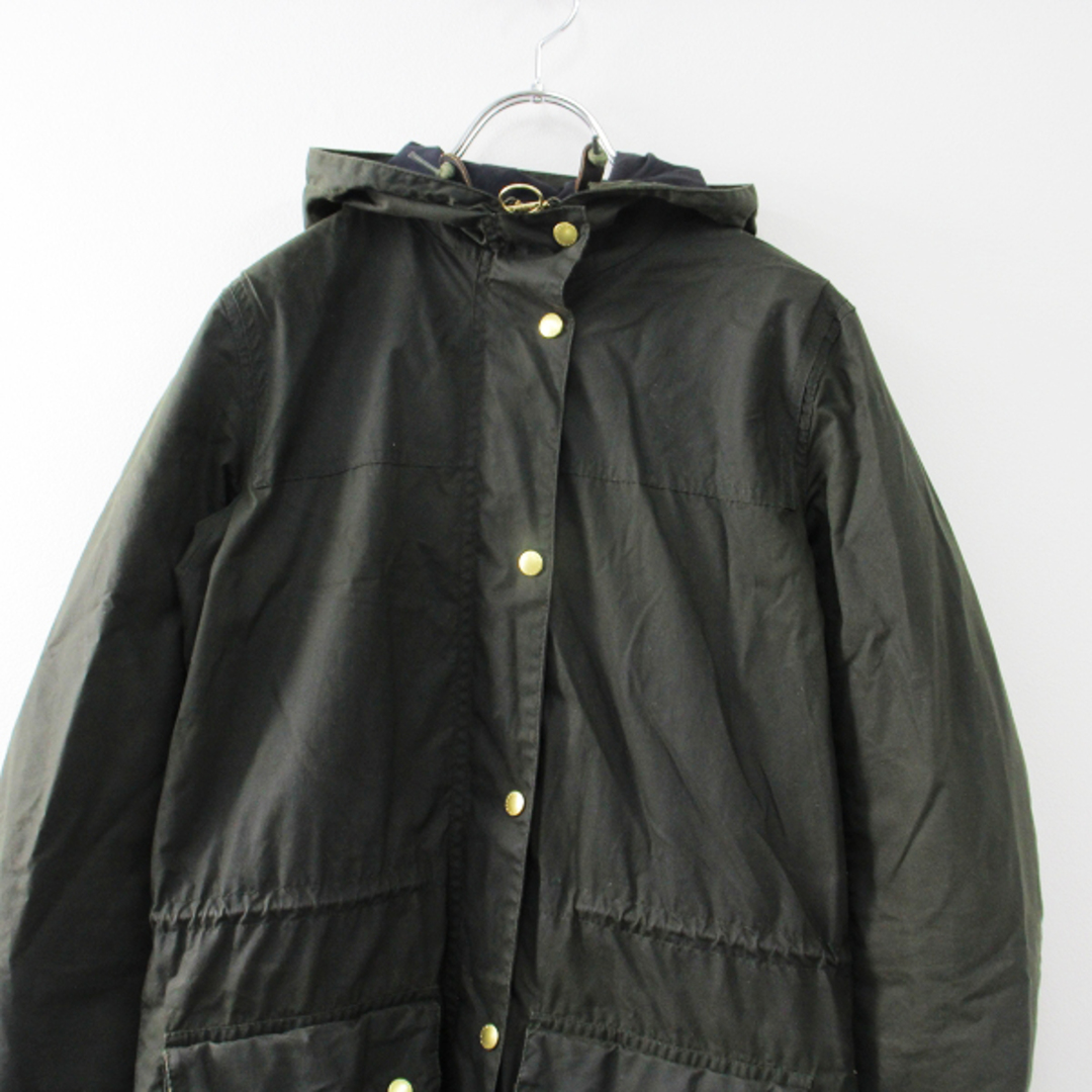 綿100裏地Barbour バブアー WAX DURHAM ダーハム ワックス オイルドコットン フードコート UK8/カーキグリーン【2400013334037】