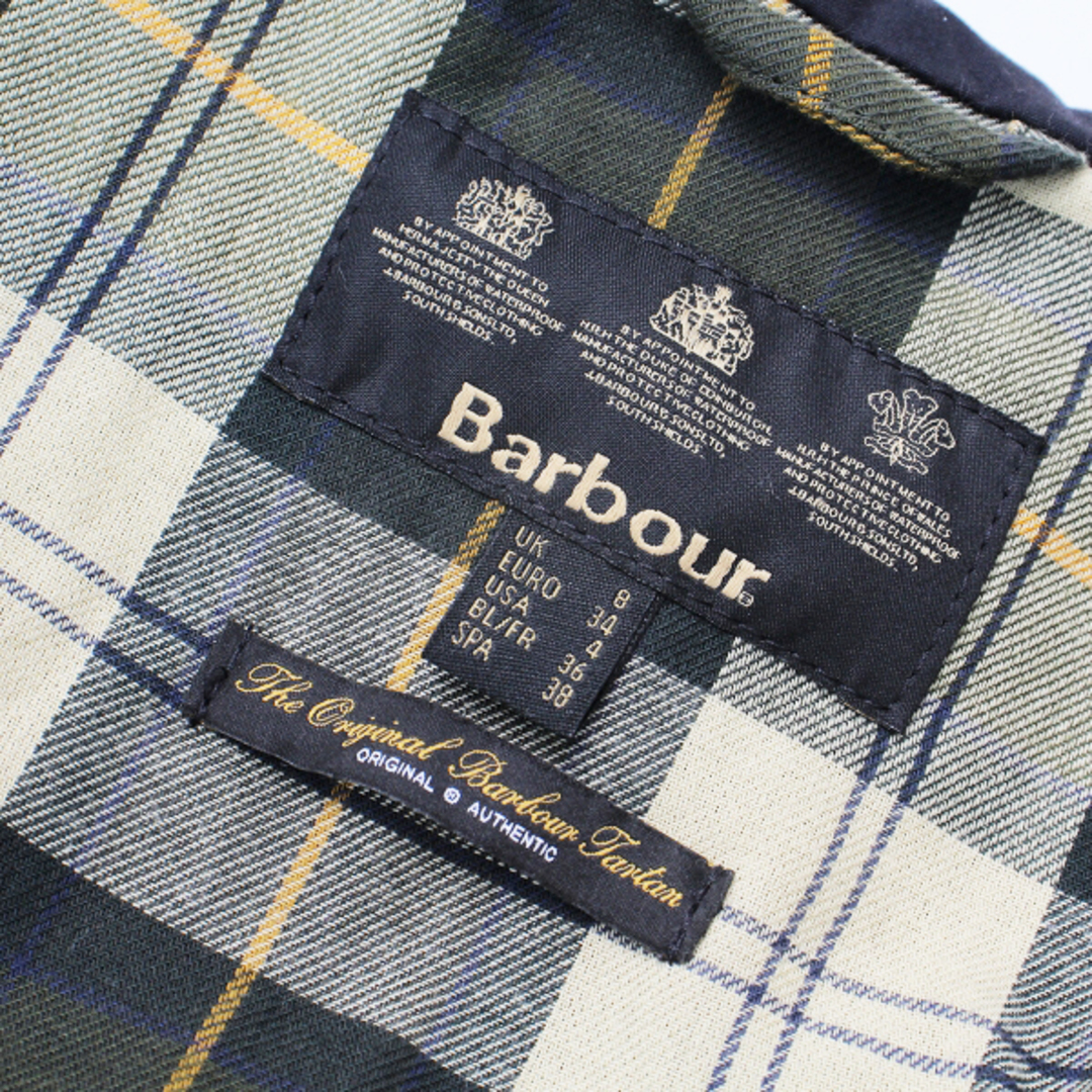 綿100裏地Barbour バブアー WAX DURHAM ダーハム ワックス オイルドコットン フードコート UK8/カーキグリーン【2400013334037】