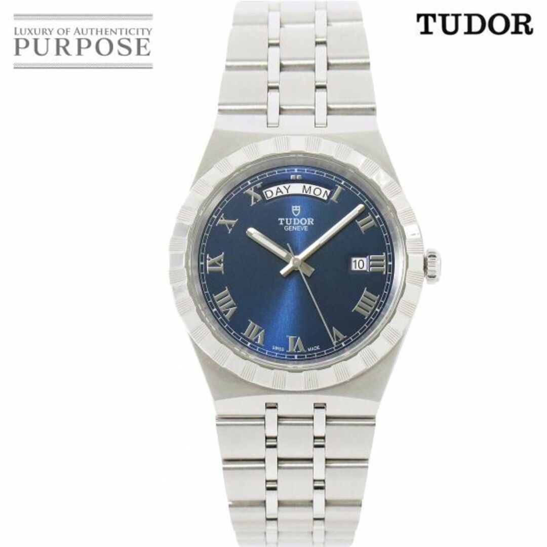 オリジナル チューダー チュードル TUDOR ロイヤル 28600 メンズ 腕時計 デイデイト ブルー 文字盤 オートマ 自動巻き Roy  腕時計(アナログ)