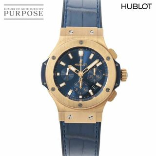 ウブロ(HUBLOT)の新品同様 ウブロ HUBLOT ビッグバン ゴールド 301 PX 7180 LR クロノグラフ メンズ 腕時計 デイト K18PG 自動巻き Big Bang VLP 90194841(腕時計(アナログ))