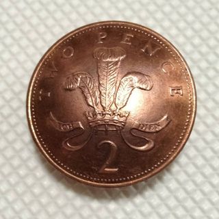2830 [2005年 イギリス２ペンス硬貨使用]コンチョ 飾ボタン バッジ(その他)