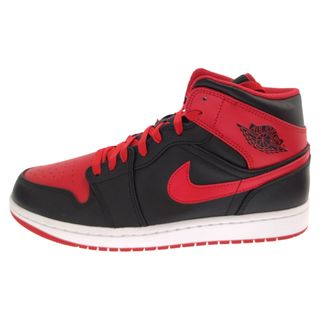 ナイキ(NIKE)のNIKE ナイキ AIR JORDAN 1 MID BRED TOE DQ8426-060 エアジョーダン1 ブレッドトゥ ミッドカットスニーカー レッド/ブラック US11/29cm(スニーカー)