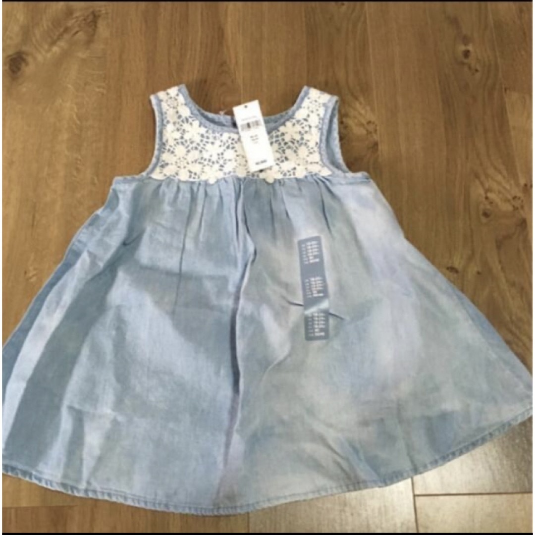 GAP(ギャップ)の新品 GAP ワンピース ノースリーブ 90 キッズ/ベビー/マタニティのキッズ服女の子用(90cm~)(ワンピース)の商品写真