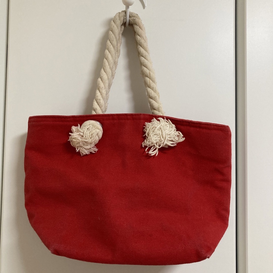 保冷 ランチ トート バッグ 赤 レディースのバッグ(トートバッグ)の商品写真