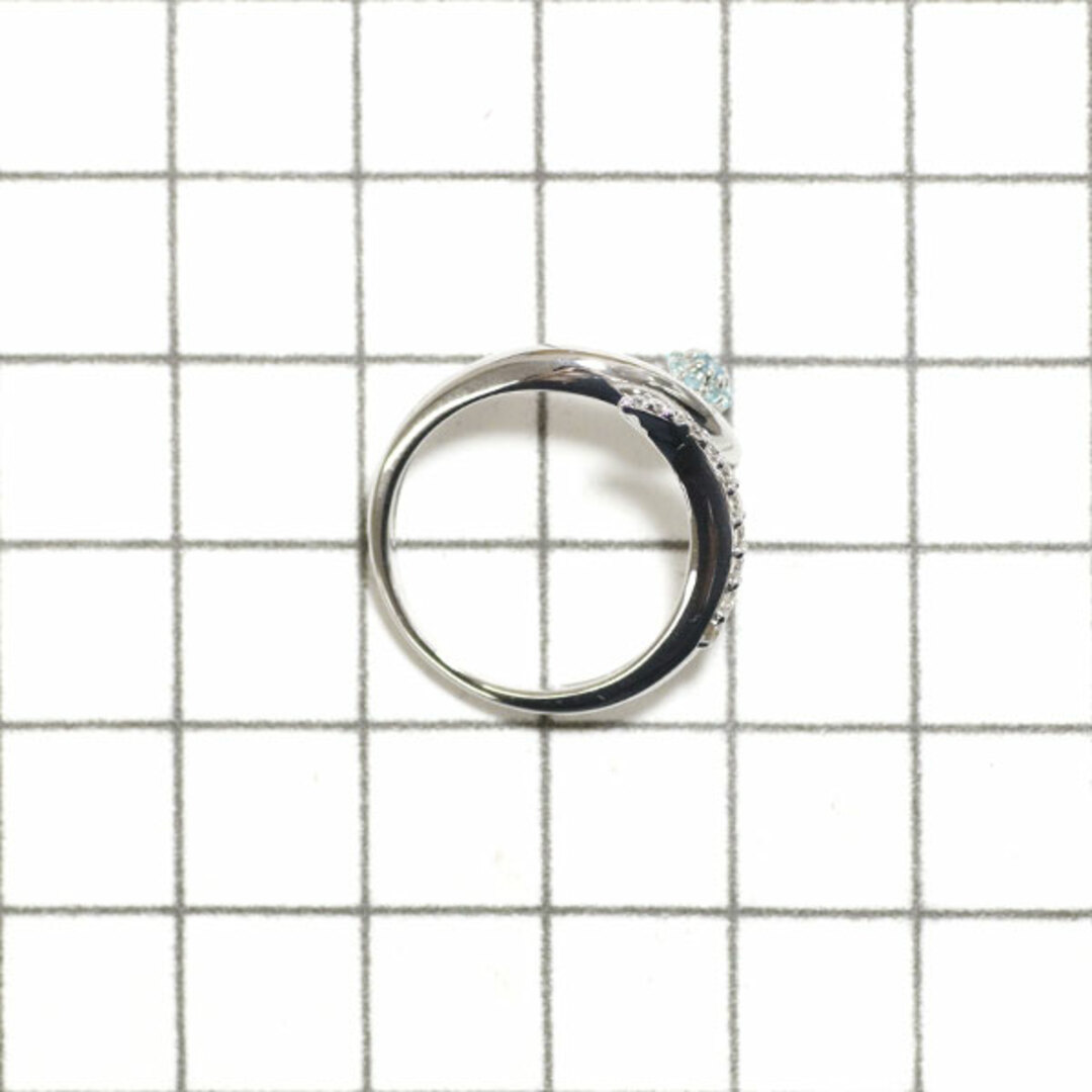 希少 K18WG パライバトルマリン ダイヤモンド リング 0.05ct D0.13ct レディースのアクセサリー(リング(指輪))の商品写真