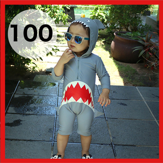 【mms1201様専用】サメ　オールインワン水着　100cm 子供　(水着)