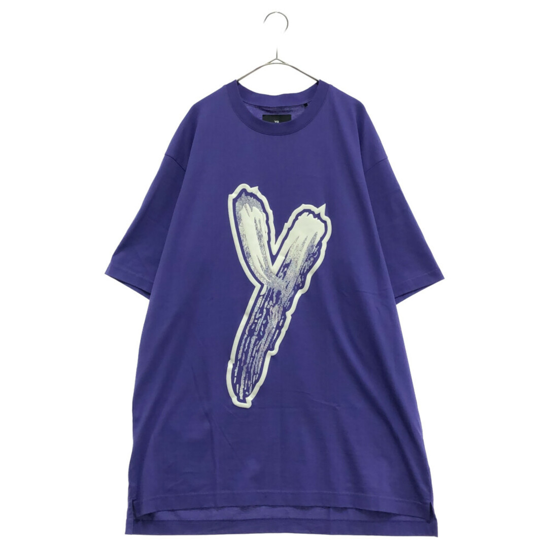 Y-3 ワイスリー LOGO PRINT CREW NECK TEE ロゴプリント クルーネック 半袖Tシャツ カットソー パープル