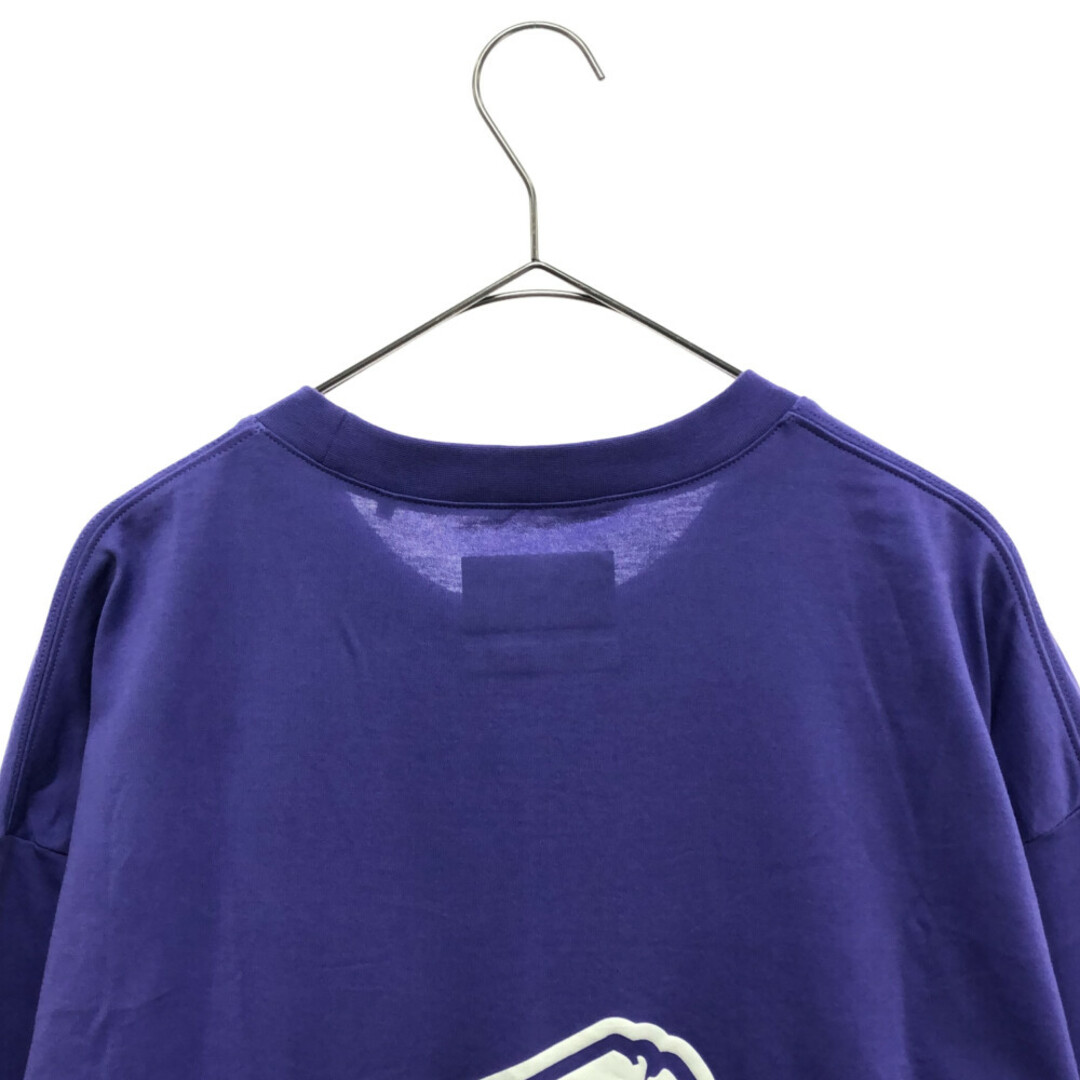 54センチ袖丈Y-3 ワイスリー LOGO PRINT CREW NECK TEE ロゴプリント クルーネック 半袖Tシャツ カットソー パープル