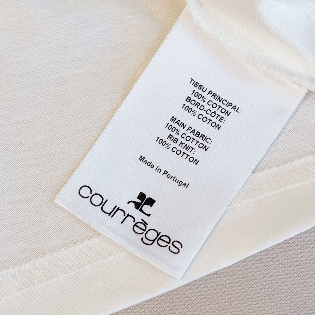 Courreges(クレージュ)の人気 COURREGES クロップド コットン Tシャツ レディースのトップス(Tシャツ(半袖/袖なし))の商品写真