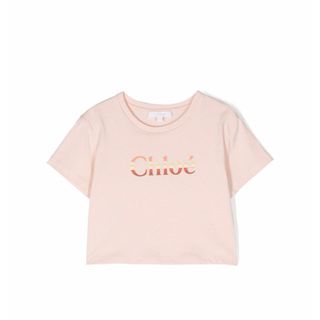 クロエ バックリボン 刺繍 半袖 Tシャツ XS ピンク Chloe ポケット付き ロゴ レディース   【230714】 メール便可