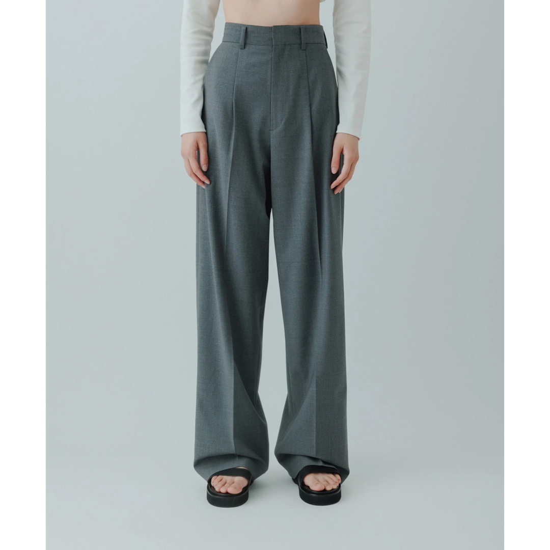 AdametRope【新品】yo BIOTOP High waist slacks グレー